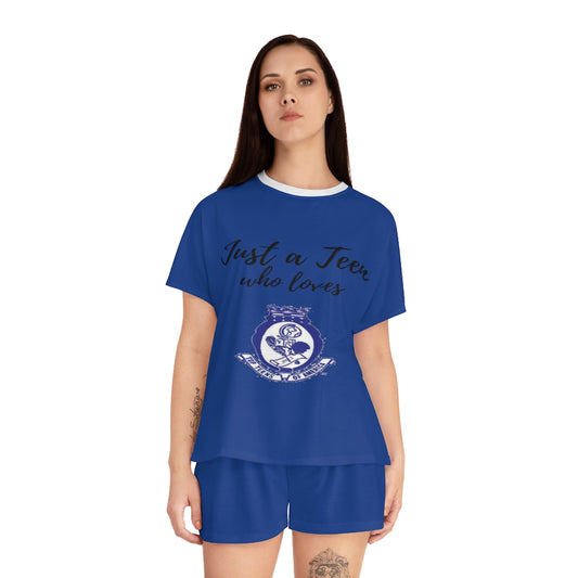 Just A Teen (TTA) Women's Short Pajama Set (Navy Blue)