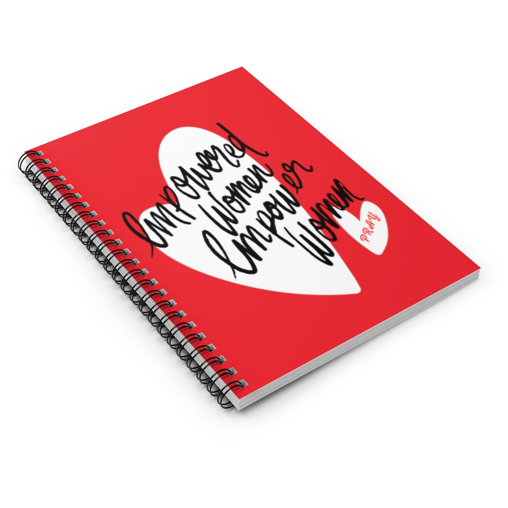 Empowered Women Spiral Notebook - Ruled Line (RED)