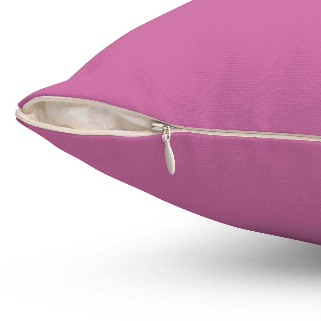TLOD Crown Spun Polyester Square Pillow (Pink)