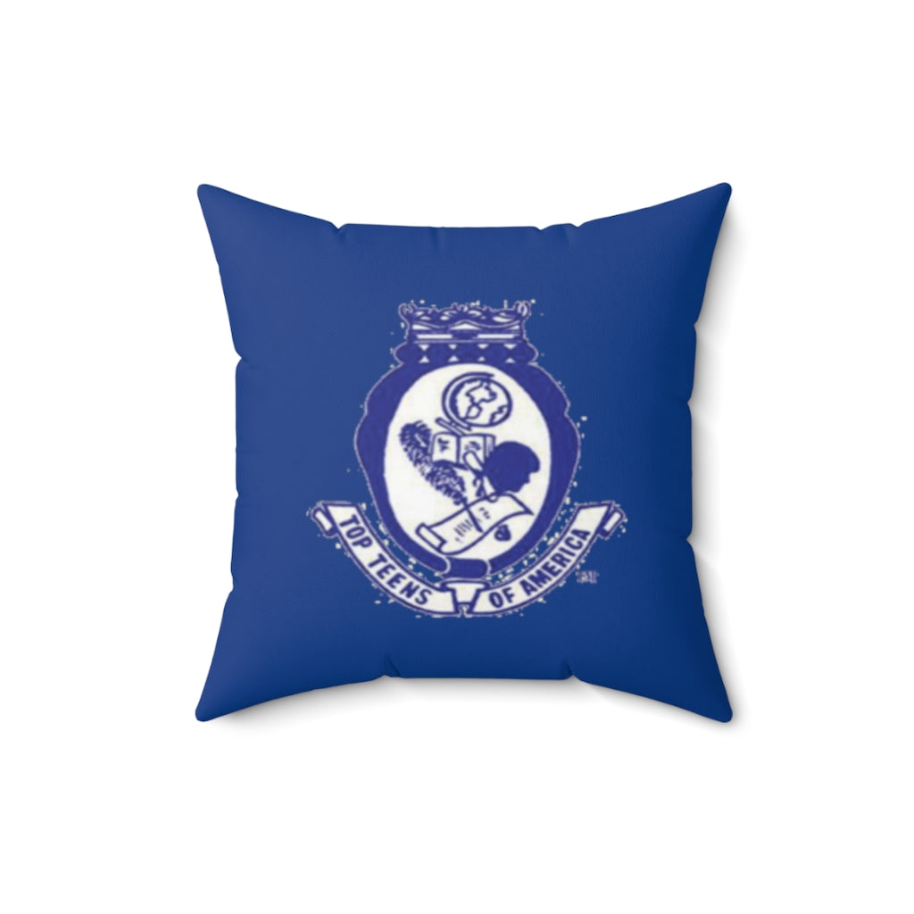TTA Spun Polyester Square Pillow (Navy Blue)