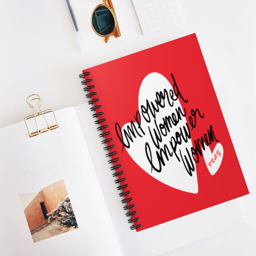 Empowered Women Spiral Notebook - Ruled Line (RED)