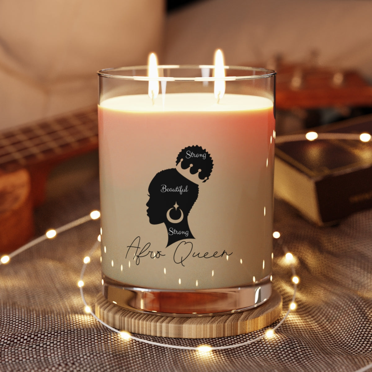 Afro Queen Scented Candle - Full Glass, 11oz