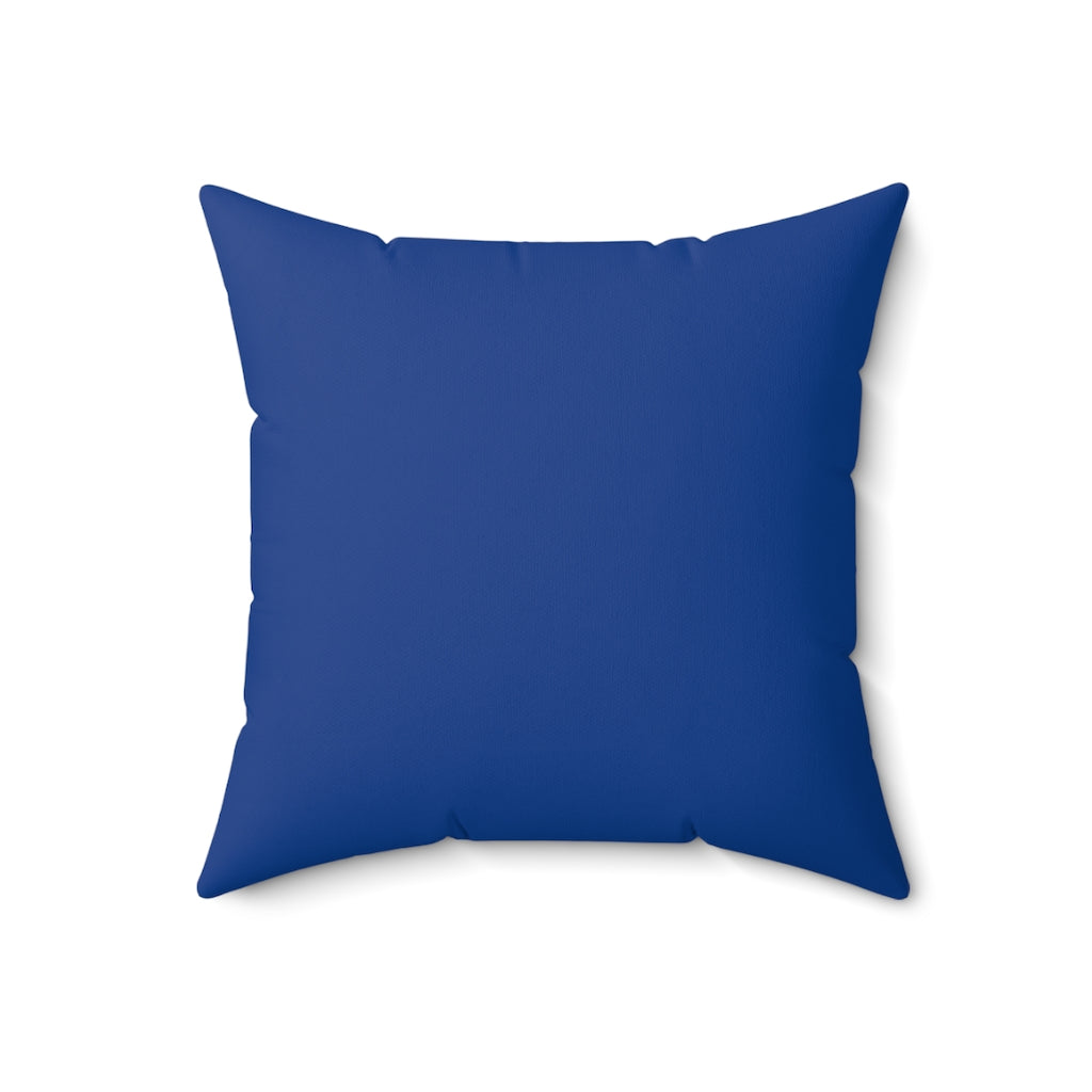 TTA Spun Polyester Square Pillow (Navy Blue)